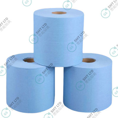 Weißblaue Dekontaminationsöl-absorbierende Fleckenwischpapier 25*38 Industrielle große Rollen Staubfreies Papier