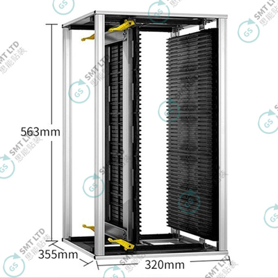 SMT Loading And Unloading Rack 355*320*563mm with 5 Pieces Assembled Side Panel Structure